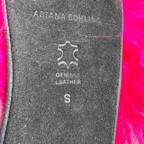 Ariana Bohling Suri Alpaca Fur Slippers Hot Pink Women's Small (6/7) New - Picture 12 of 15